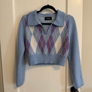 Blue Cropped Sweater